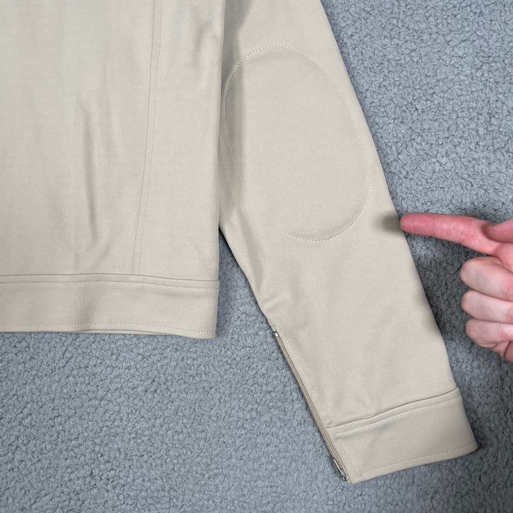 Vintage Polo Ralph Lauren Sport Jacket Womens L Beige Cropped Fit USA Made 90s - Picture 10 of 14